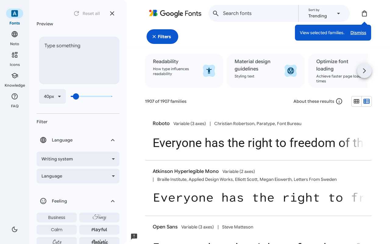 screenshot-Google Fonts