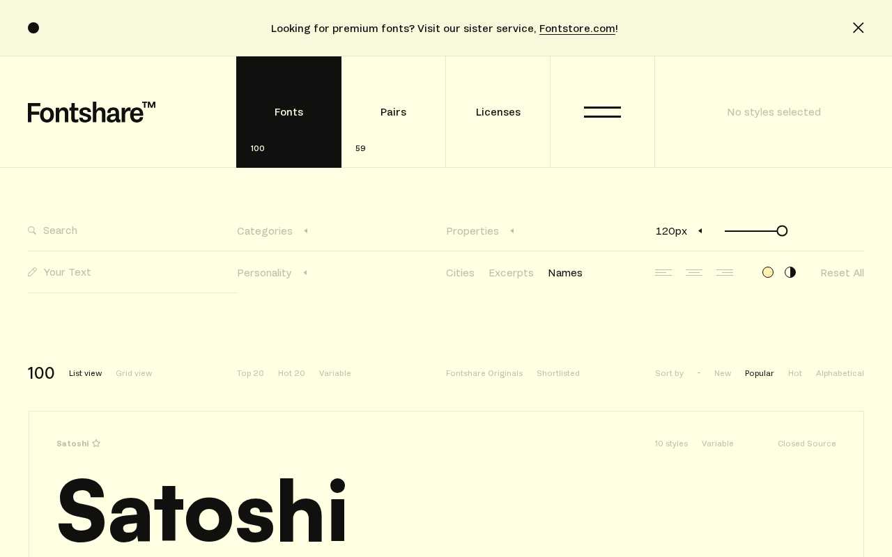 screenshot-Fontshare
