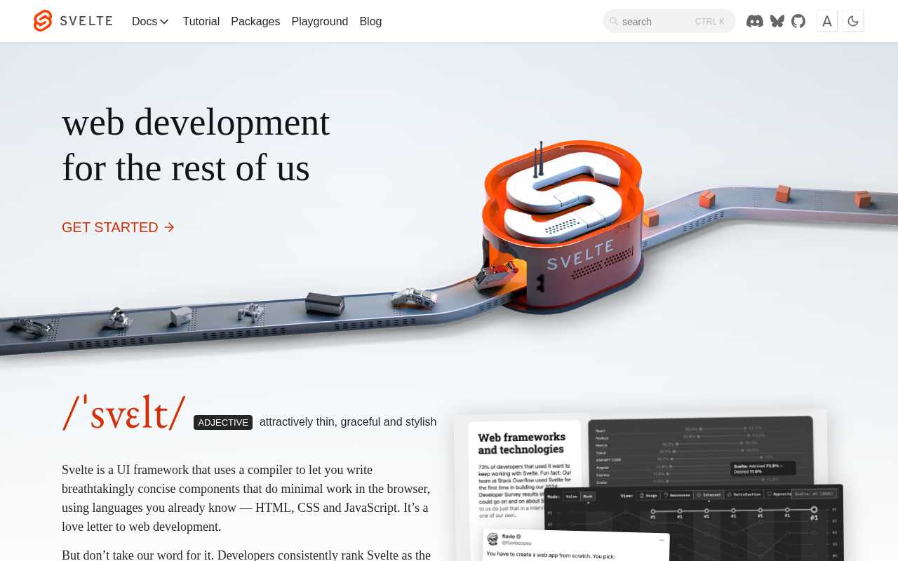 screenshot-Svelte • Web development for the rest of us