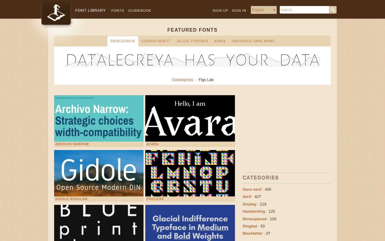 screenshot-Font Library