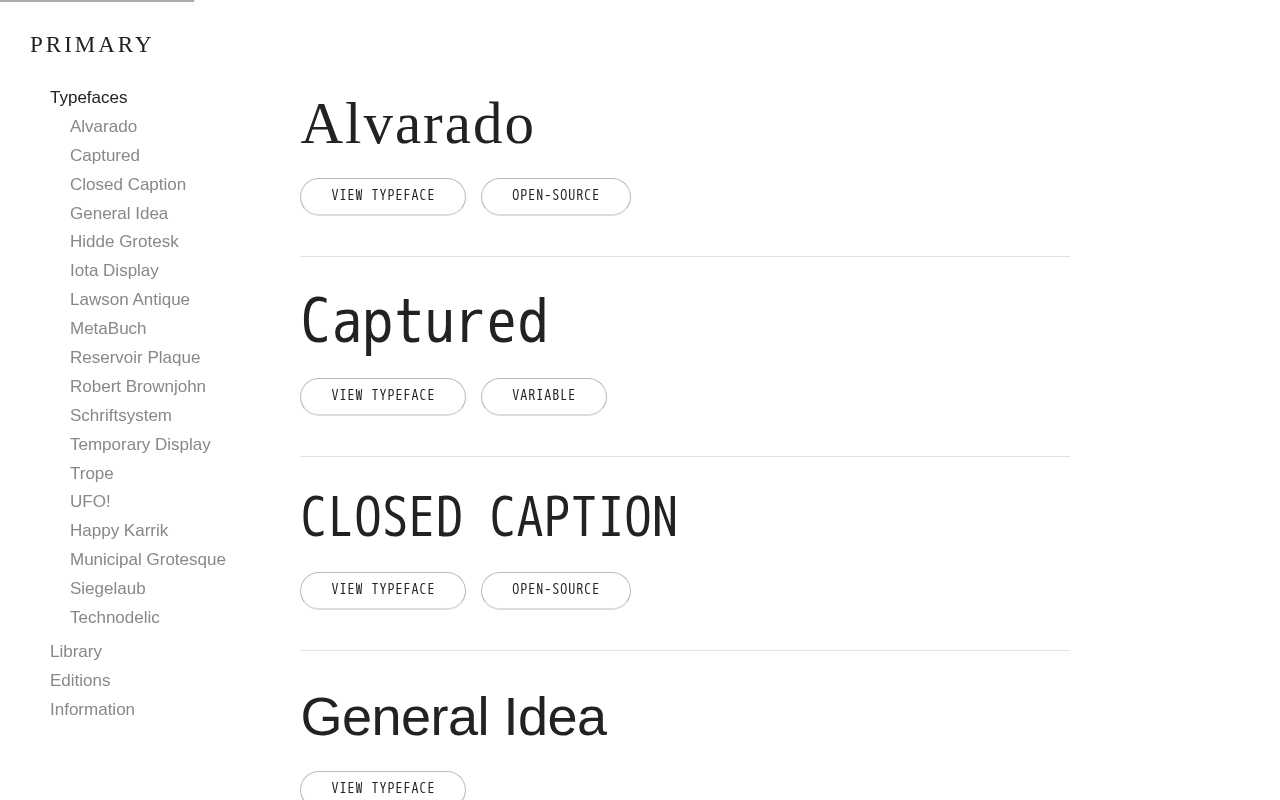 screenshot-Primary Foundry — Typefaces